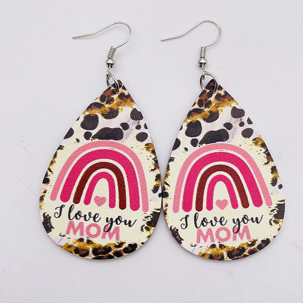 Wholesale Mother's Day Leather Earrings